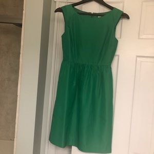 JCrew green cap sleeve dress